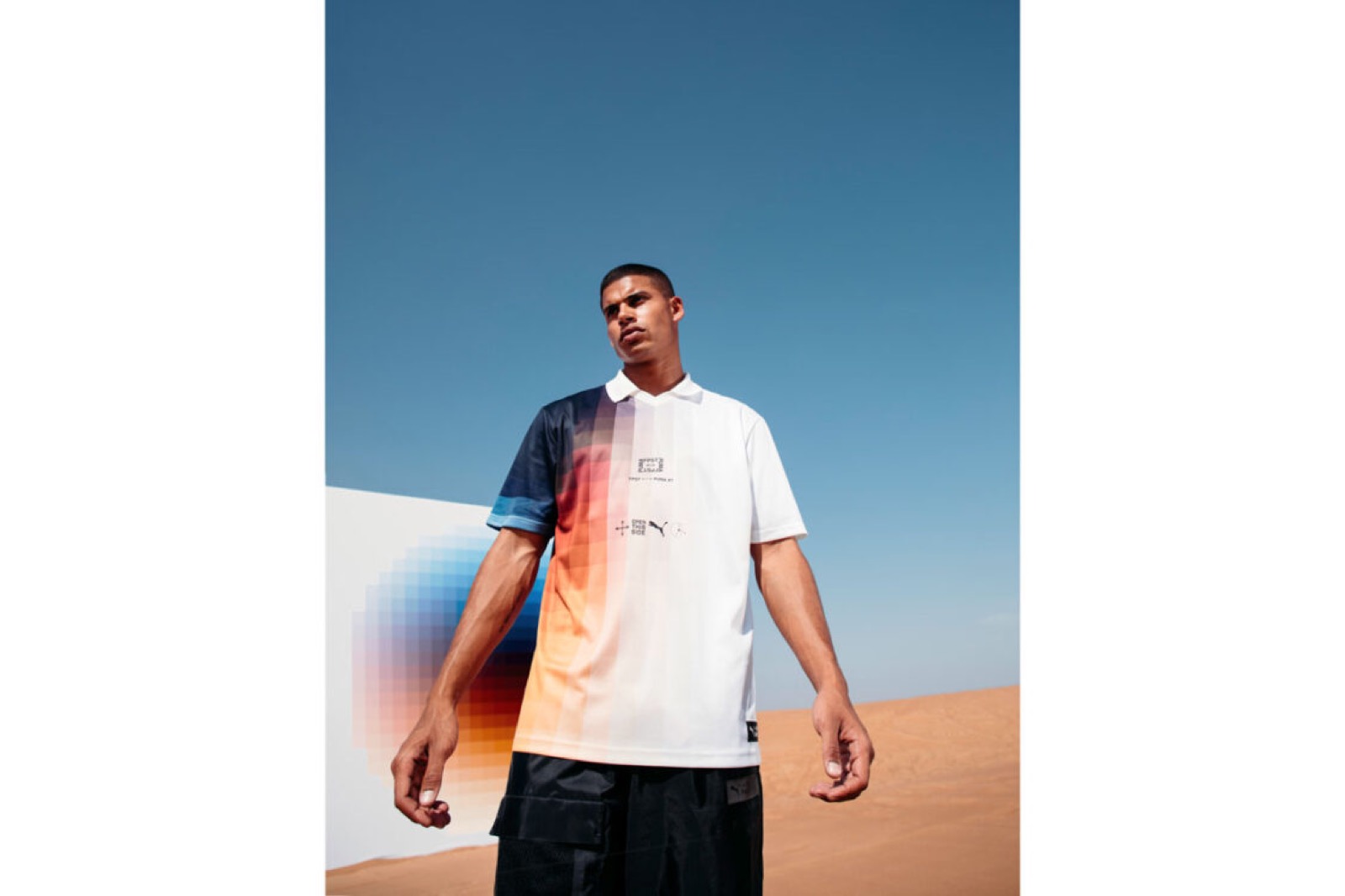 PUMA × Felipe Pantone — Detalle: escala cromática en la suela — prensa PUMA · prototipo local — clearance por imagen antes de publicar