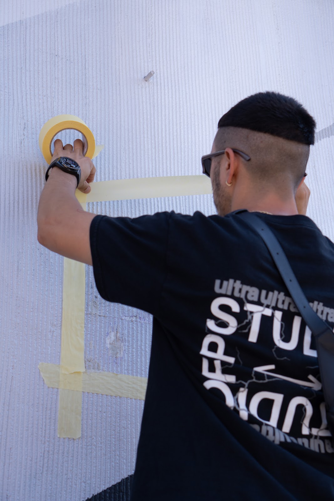 Spook mural, 2024 — Making of — foto del Drive del estudio (harvest 2026-07-04) · carpeta pinedo-2024-spook