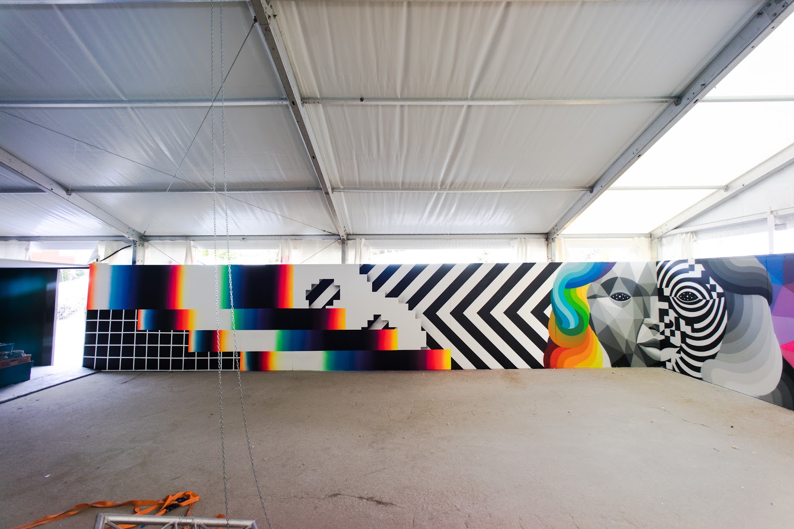 Caprices Festival wall — Crans-Montana, 2016