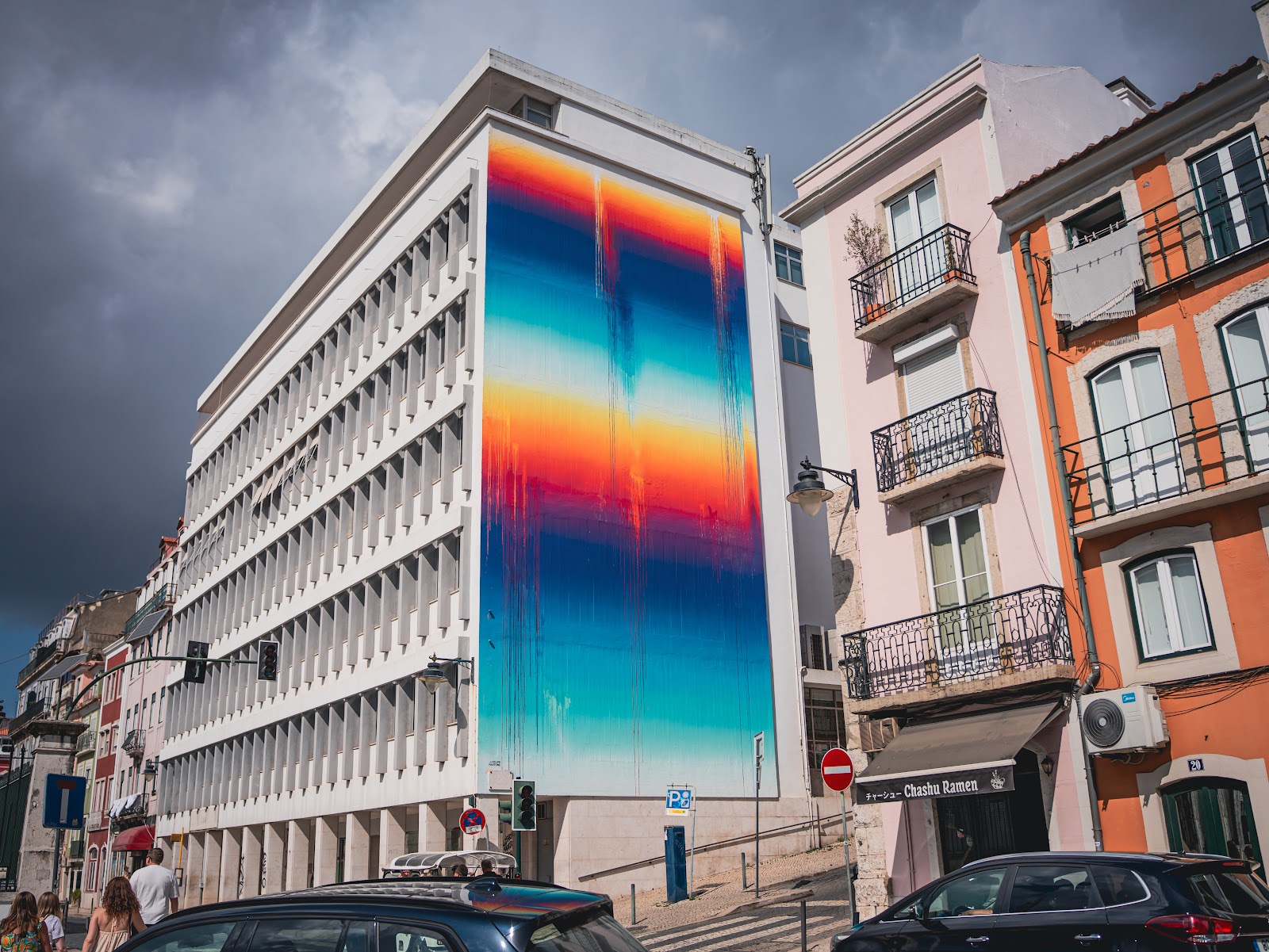 Precipitated Double Sunset — Lisbon, 2024