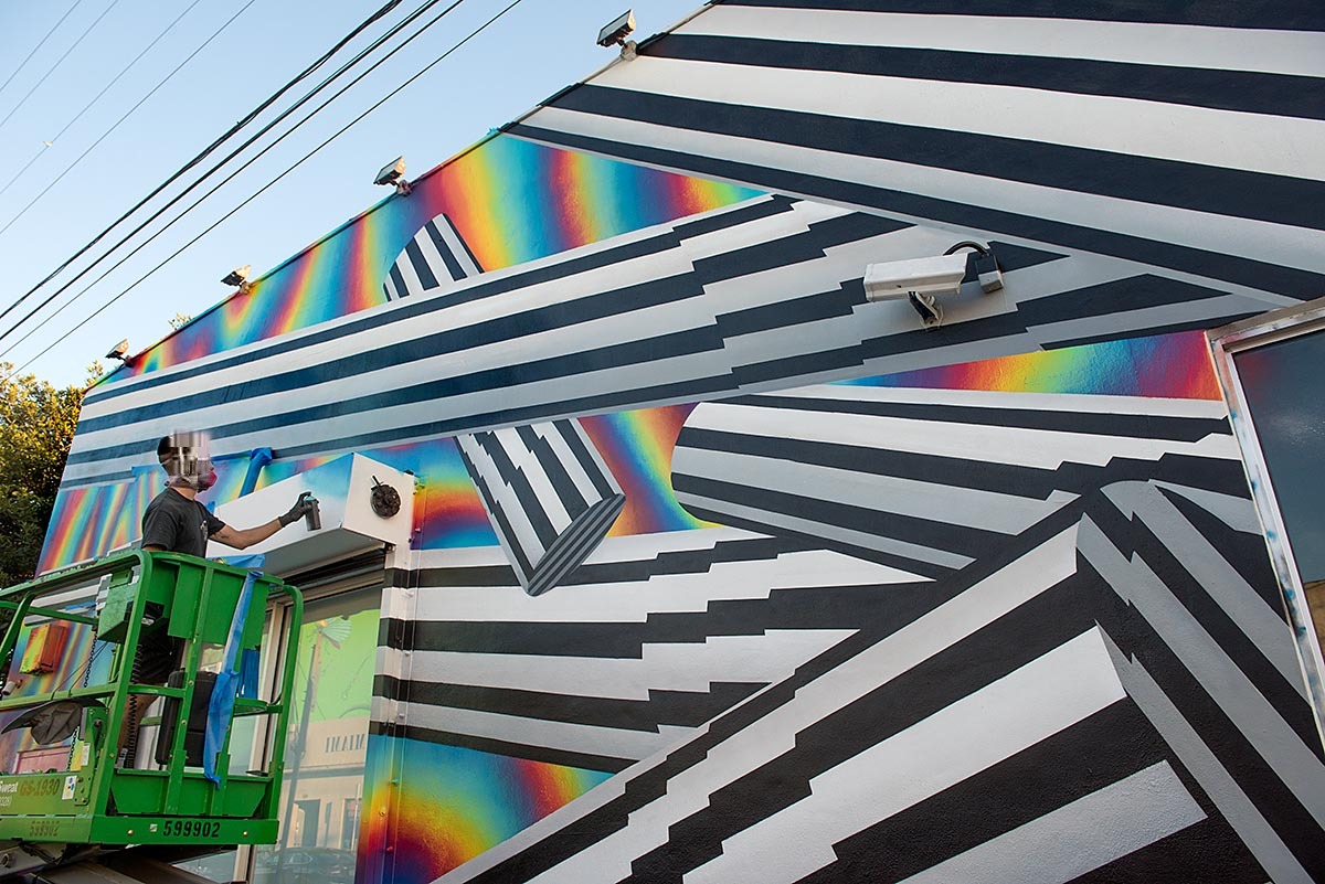 Optichromie for Miami, 2016 — En proceso, desde el lift.