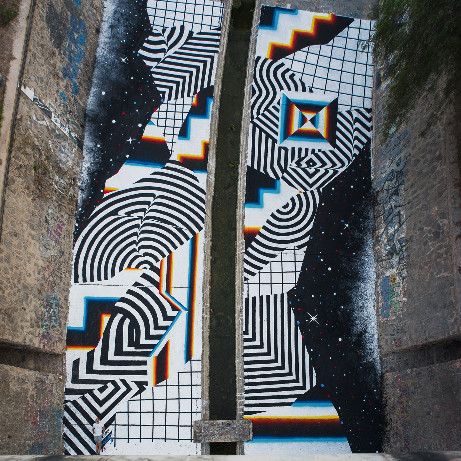 Proyecto Víbora, 2008 — Cenital de la pieza terminada, firmada «08».