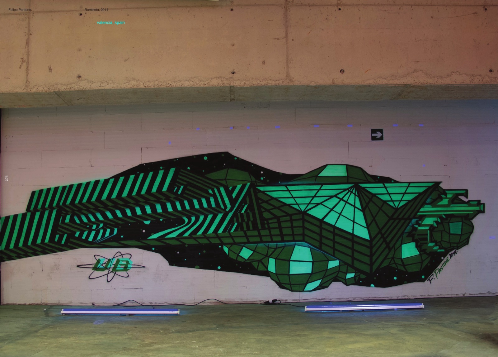 La Rambleta UV mural — Valencia, 2014