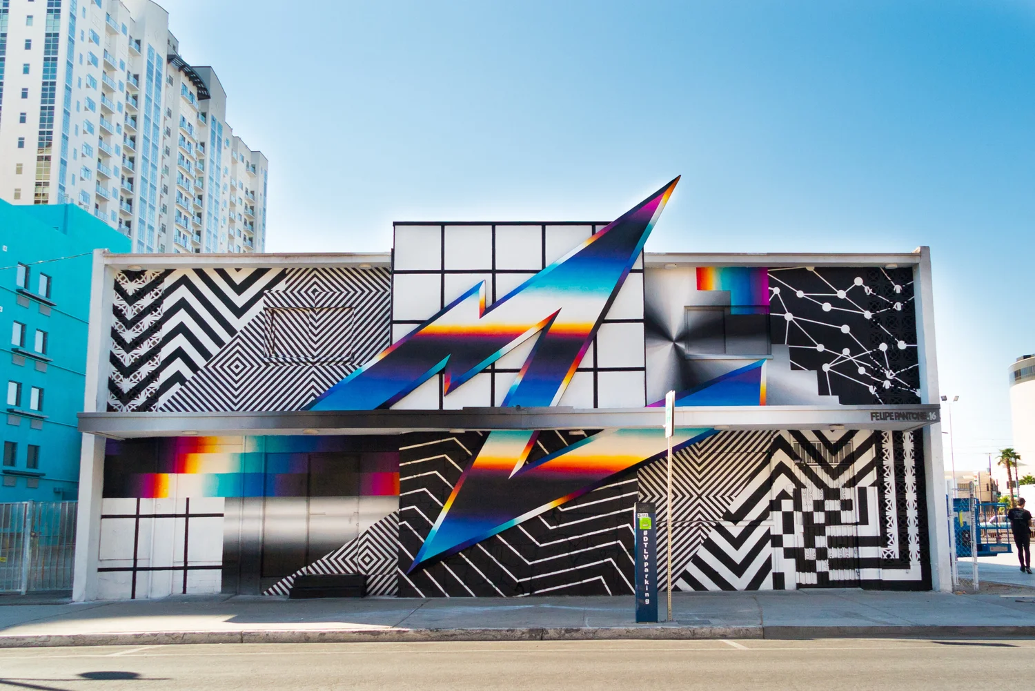 Las Vegas · el «mural 3D» de 2016, de día