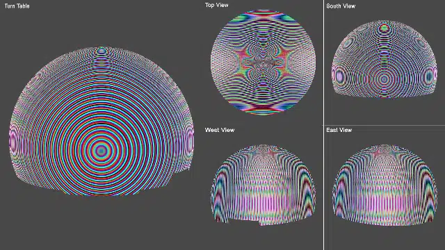 Visual Intensification: Focus — Visualización — vibración óptica a escala de skyline · estudio FP